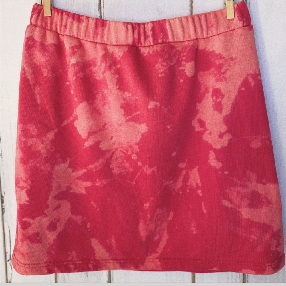 Custom dyed sweat skirt.